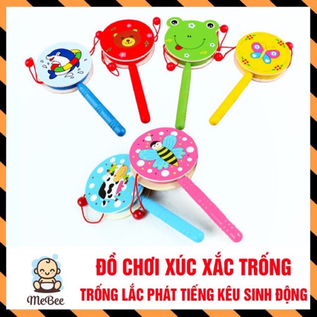 Combo 10 bộ đồ chơi xúc xắc trống cho bé, bằng gỗ ( sỉ)