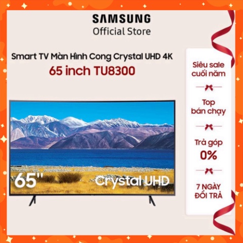 Smart Tivi Samsung Màn Hình Cong Crystal 65 inch UA65TU8300KXXV - Miễn phí lắp đặt (sale tưng bừng)