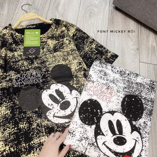 ÁO FONT MICKEY RỐI