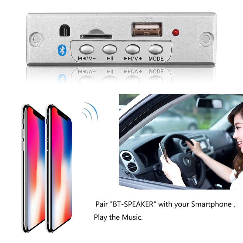 Máy nghe nhạc MP3 DC 12V Bluetooth cho xe hơi