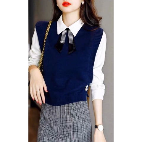 Áo gile len nữ mềm mại xinh lung linh QCNP3343