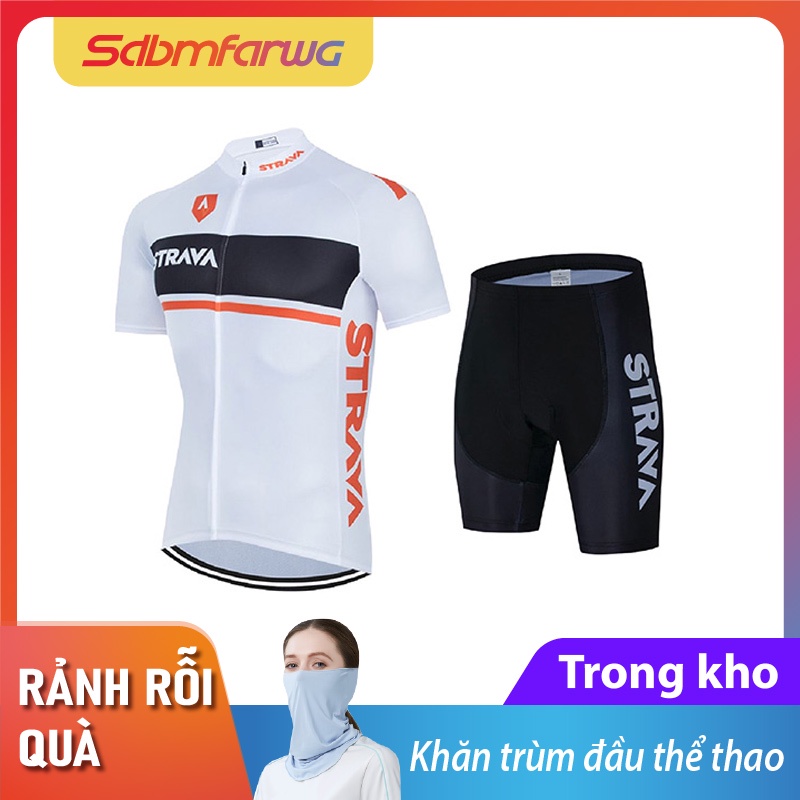 Bộ Quần Áo Đạp Xe Ngắn Tay Thấm Hút Mồ Hôi Thoáng Khí Dành Cho Nam