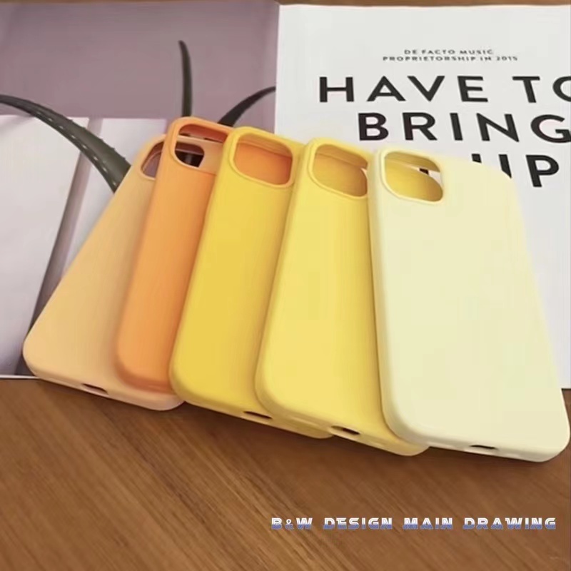 Ốp Điện Thoại Silicon Mềm Màu Vàng Kem Chống Sốc Cho iPhone 14 Pro MAX 14Max 13 12 11 Pro MAX IX XS MAX XR