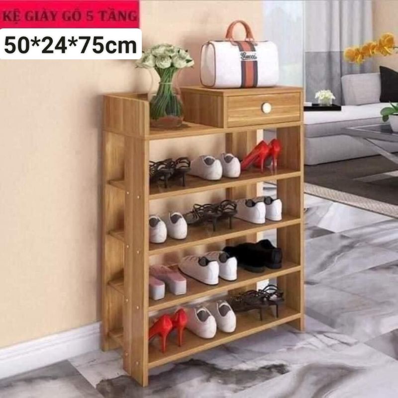 Kệ để giày dép 5 tầng bằng gỗ