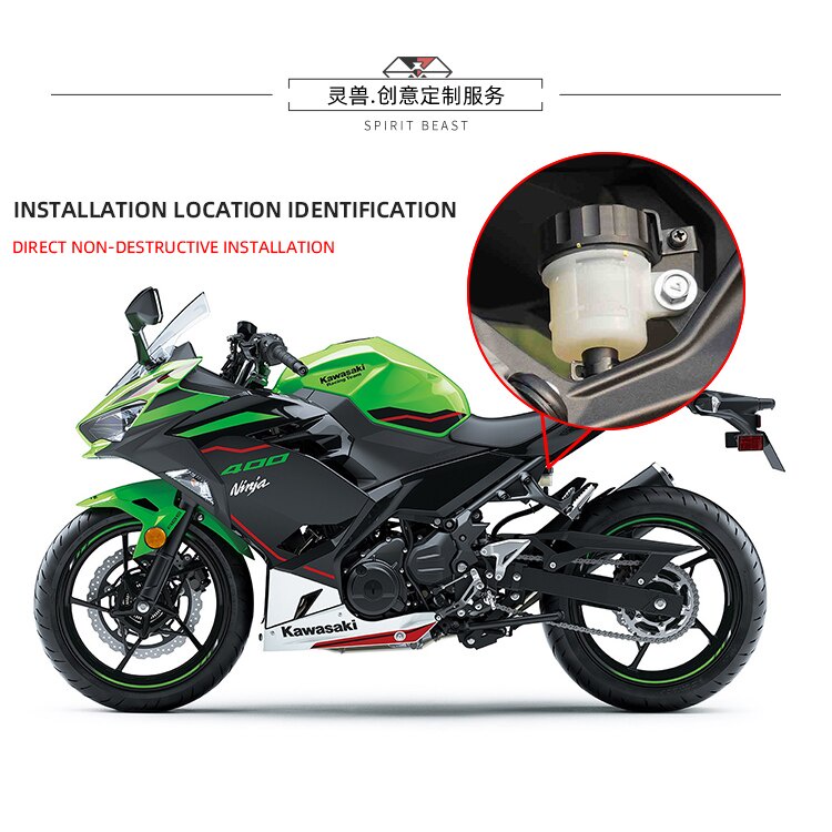 Ốp Bảo Vệ Bình Dầu Sau Spirit Beast L9 Cho Ninja400/Z400