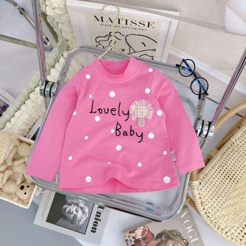 8-32kg Áo thu đông có cổ Bb Angel chấm bi cực xinh cho bé