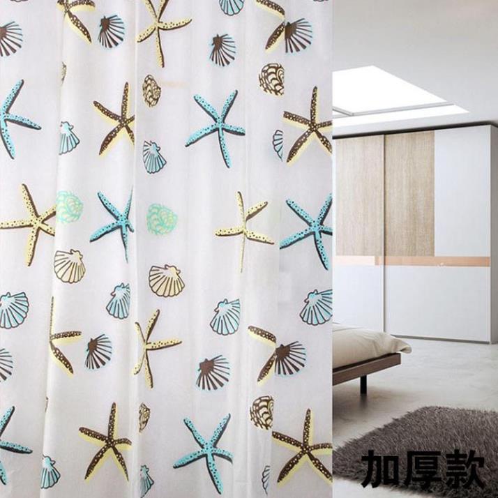 Rèm Cửa Nhà Tắm Peva Cao Cấp - Decor 9 Móc Loại 1.8 X 1.8M - Họa Tiết Đa Dạng Cá Tính - Chống Nước