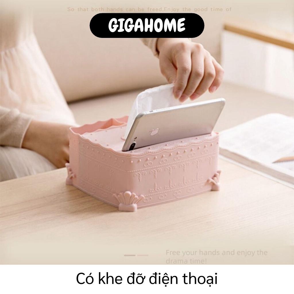 Hộp khăn giấy đa năng  GIÁ VỐN] Hộp nhựa đựng khăn giấy có kệ đựng vật dụng tiện lợi, sử dụng xe ô tô, phòng họp 8471