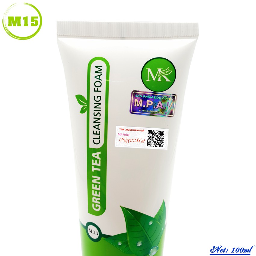 Sữa rửa mặt trà xanh M-15 MK (100ml)