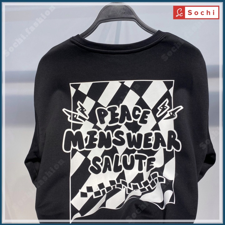 Áo thu đông tay dài, áo giữ nhiệt cổ tròn 3D lạ mắt in CARO mã SW6.69