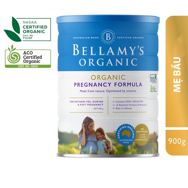 Combo 3 Lon Sữa Bầu Bellamy's Organic 900g