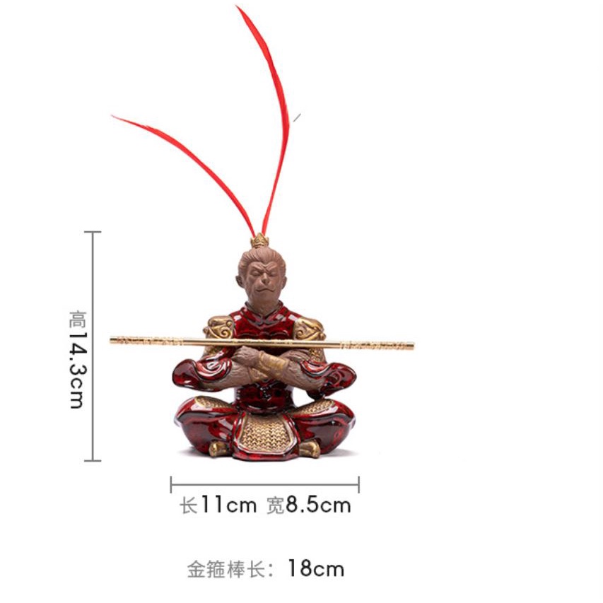 Tượng Mỹ Hầu Vương - Đấu Chiến Thắng Phật - Gốm Tử Sa Cao Cấp