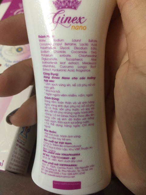 Gel Vệ sinh Phụ nữ nghệ Nano GINEX