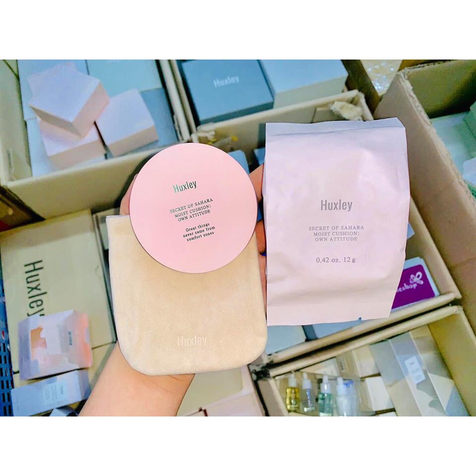 Phấn Nước Trang Điểm Dưỡng Ẩm Và Làm Dịu Da Huxley Moist Cushion Own Attitude | BigBuy360 - bigbuy360.vn
