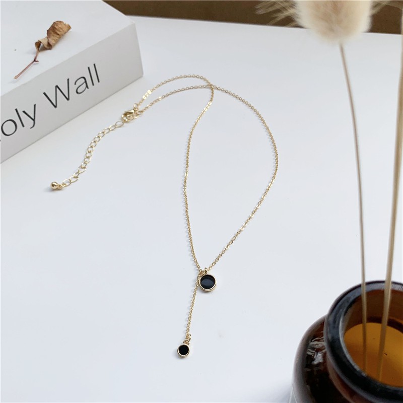 Dây chuyền mặt tròn nhỏ thời trang phong cách Hàn Quốc