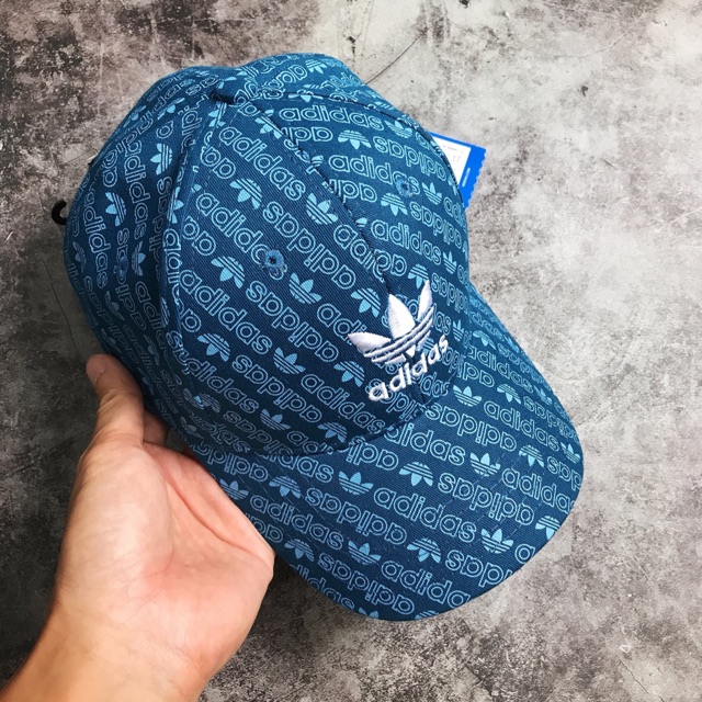 nón adidas xanh logo thêu