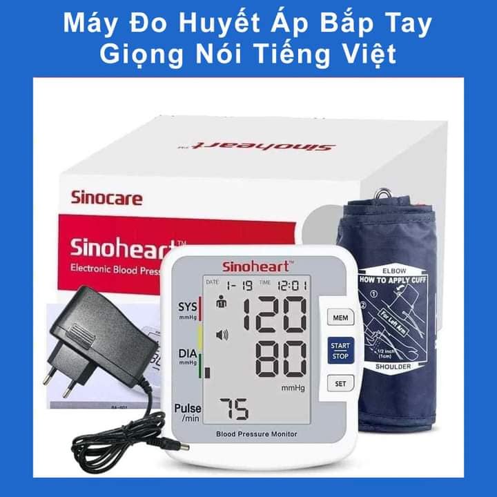 Máy đo huyết áp điện tử bắp tay Sinocare BA-801, Blood pressure monitor