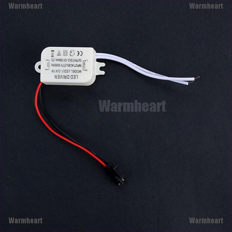 Warmheart Simple AC 85V-265V to DC 12V LED Electronic Transformer Power Supply Driver 3X1W