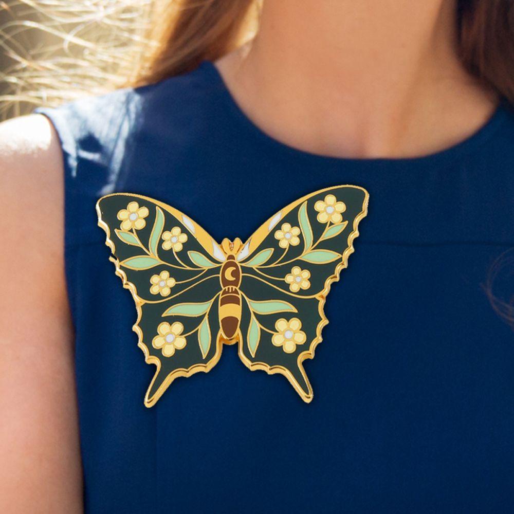 Ghim Cài Áo Tráng Men Hình Bướm / Côn Trùng Hoạt Hình Dễ Thương Làm Quà Tặng Cho Bé