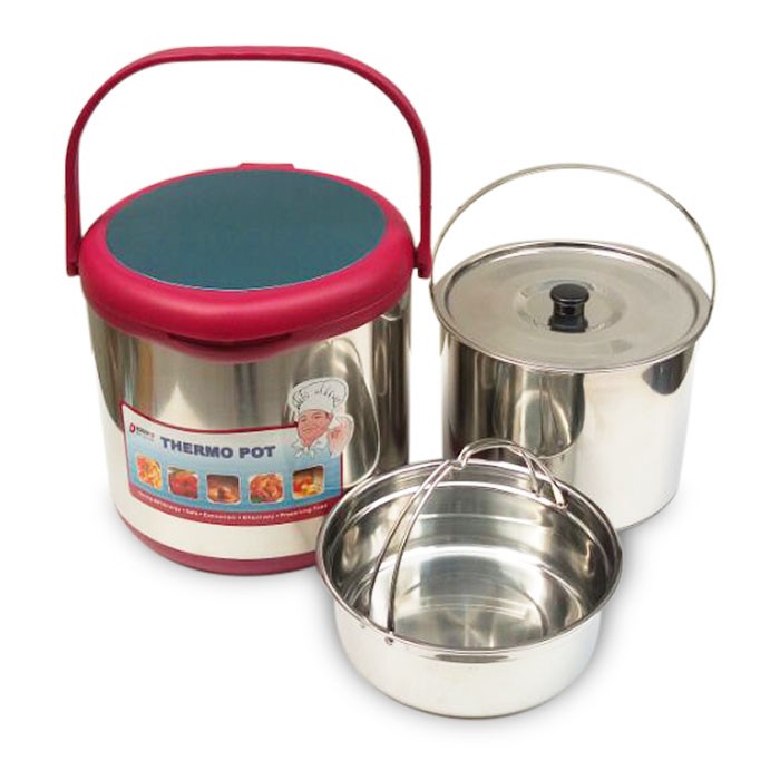 Nồi ủ chân không Nhật Bản Thermos Pot 6 lít - 2 lòng nồi inox 304