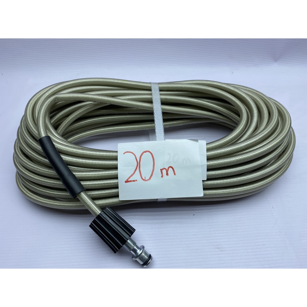 Dây Rửa Xe 20m Cho Máy Bơm Xịt Rửa Áp Lực Cao Ren Trong 22mm