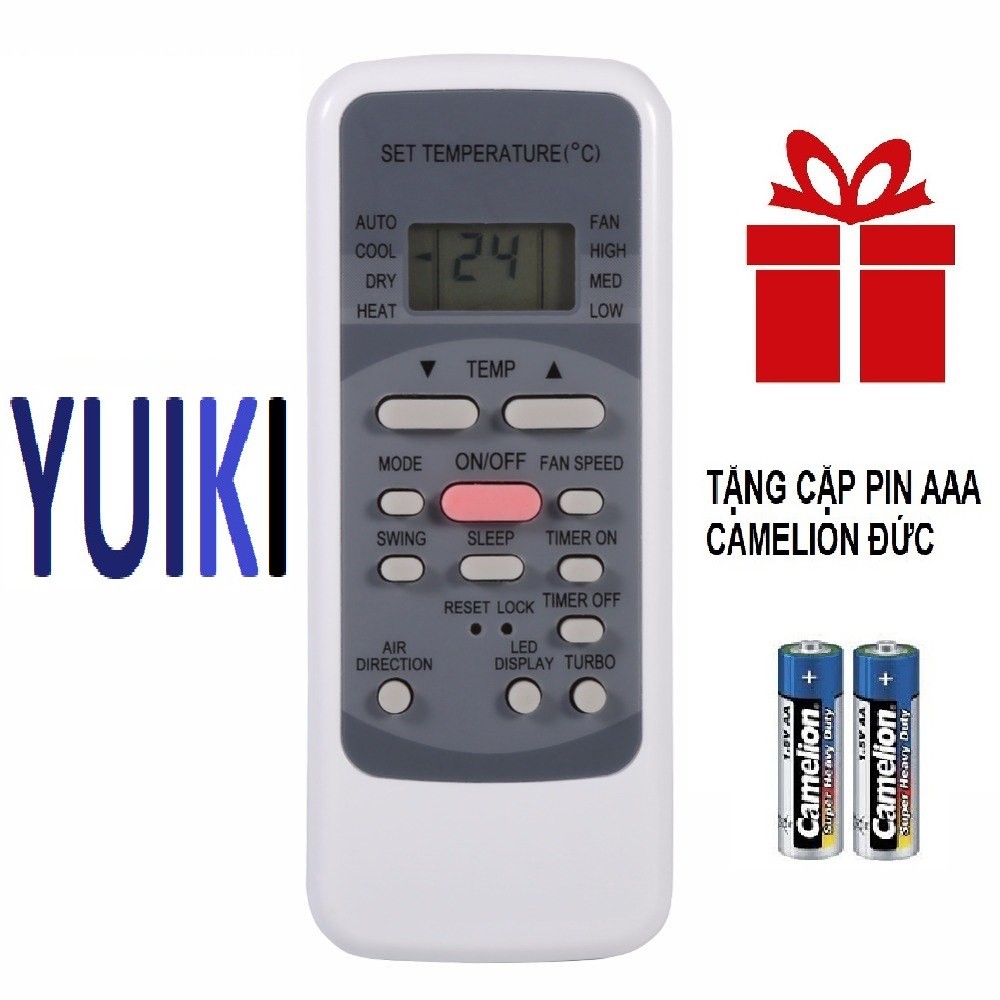 Remote điều khiển máy lạnh YUIKI mẫu 4 - Điều khiển điều hòa YUIKI mẫu 4