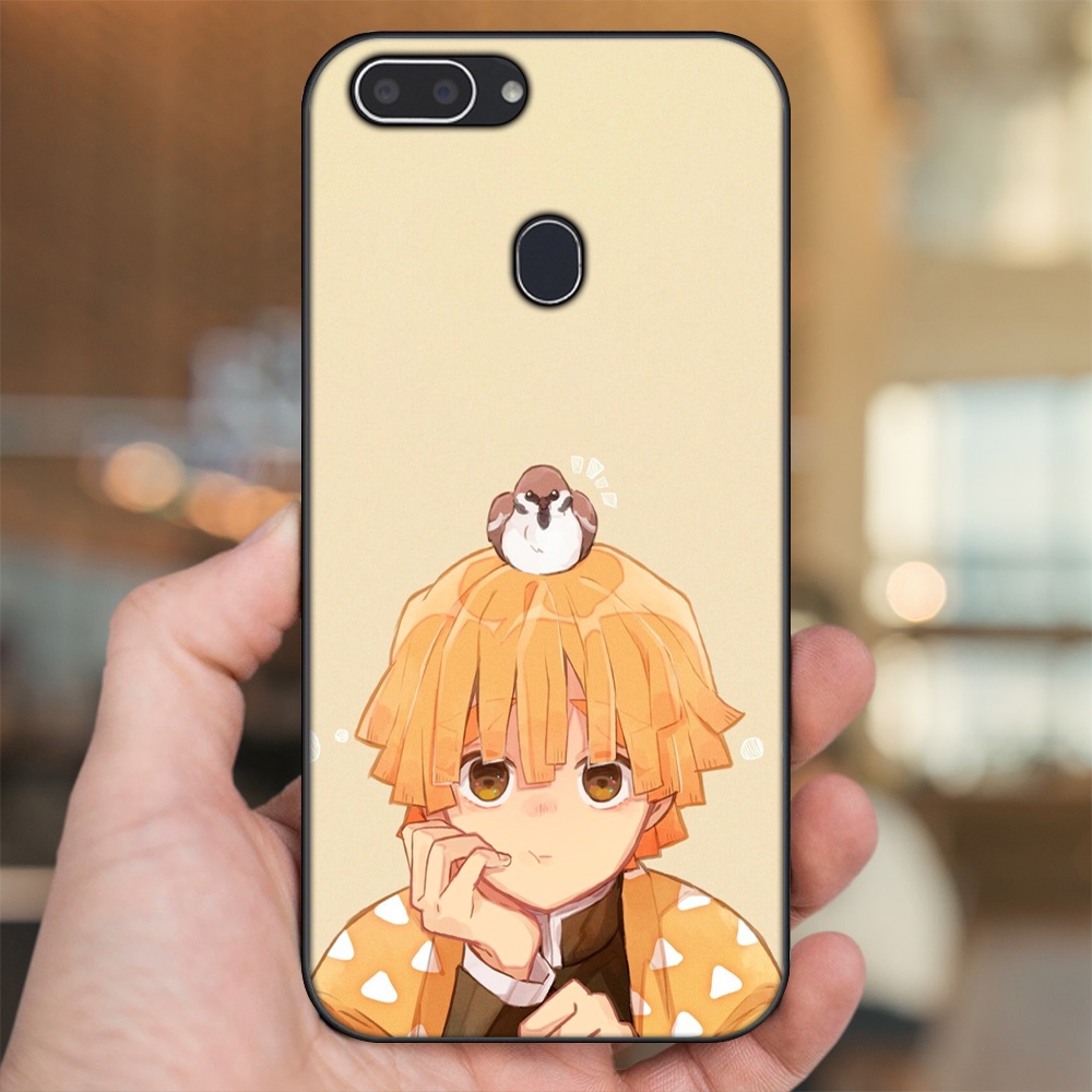 Ốp lưng Realme 2 viền đen in hình Zenitsu Kimetsu no Yaiba