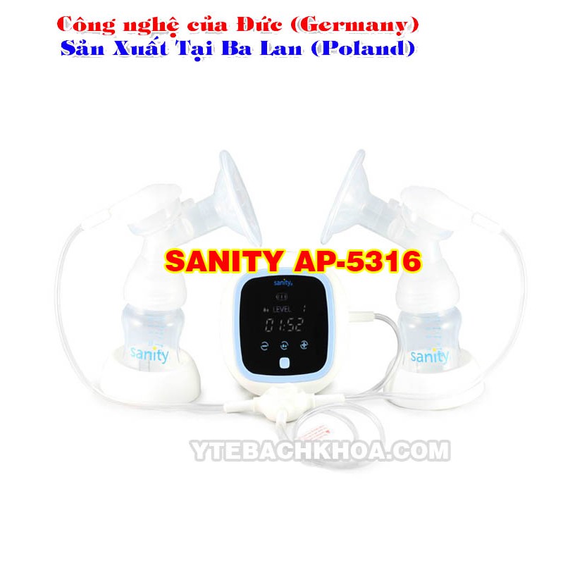 MÁY HÚT SỮA ĐIỆN ĐÔI SANITY AP-5316 - HÀNG CHÍNH HÃNG BA LAN - BẢO HÀNH 02 NĂM