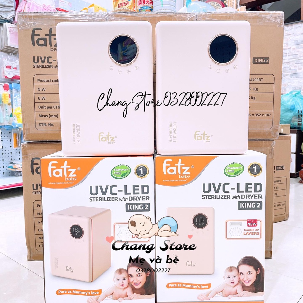 (Chính Hãng) Máy tiệt trùng sấy khô UVC - LED Fatzbaby - 19L - KING 2 - FB4799BT bảo Hành 1 Năm