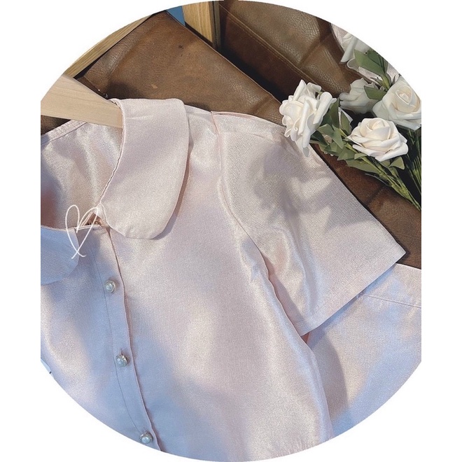 SET ÁO HỒNG NHŨ TAFTA + CHÂN VÁY