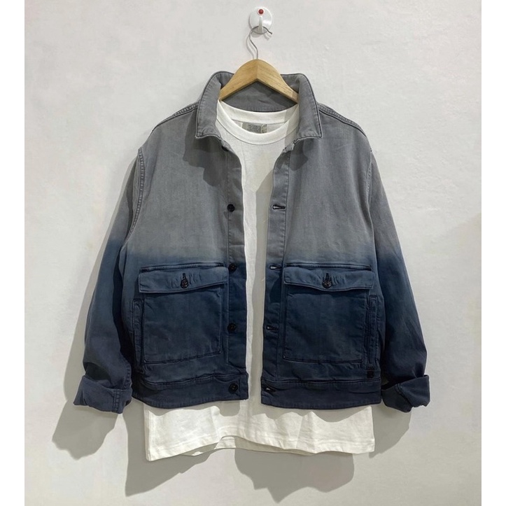 Áo Khoác Jeans Bò Nữ Dáng Ngắn Phối Túi Ngực Wash Ombre LULAROE Hàng Xuất Xịn Cao Cấp Chất Siêu Đẹp Nặng Tay