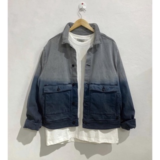 Áo khoác jeans bò nữ dáng ngắn phối túi ngực wash ombre lularoe hàng xuất xịn cao cấp chất siêu đẹp nặng tay