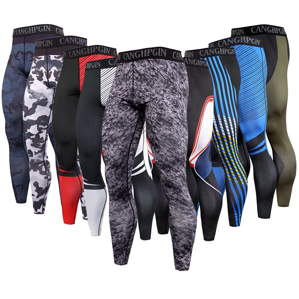 Quần legging thể thao thấm hút mồ hôi nhanh khô thời trang dành cho nam