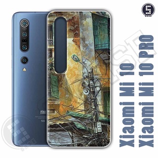Ốp điện thoại Xiaomi Mi 10 / Mi 10 Pro Dẻo Chống Shock Nhiều Mẫu Tuyển Tập 13 Phố Cổ Sơn Dầu A2002-CL13