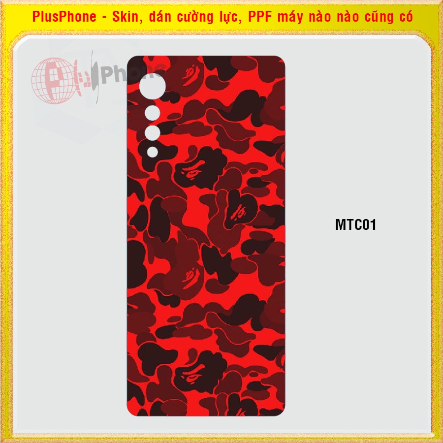 Dán Skin cho điện thoại LG Velvet 5G màu matrix camo