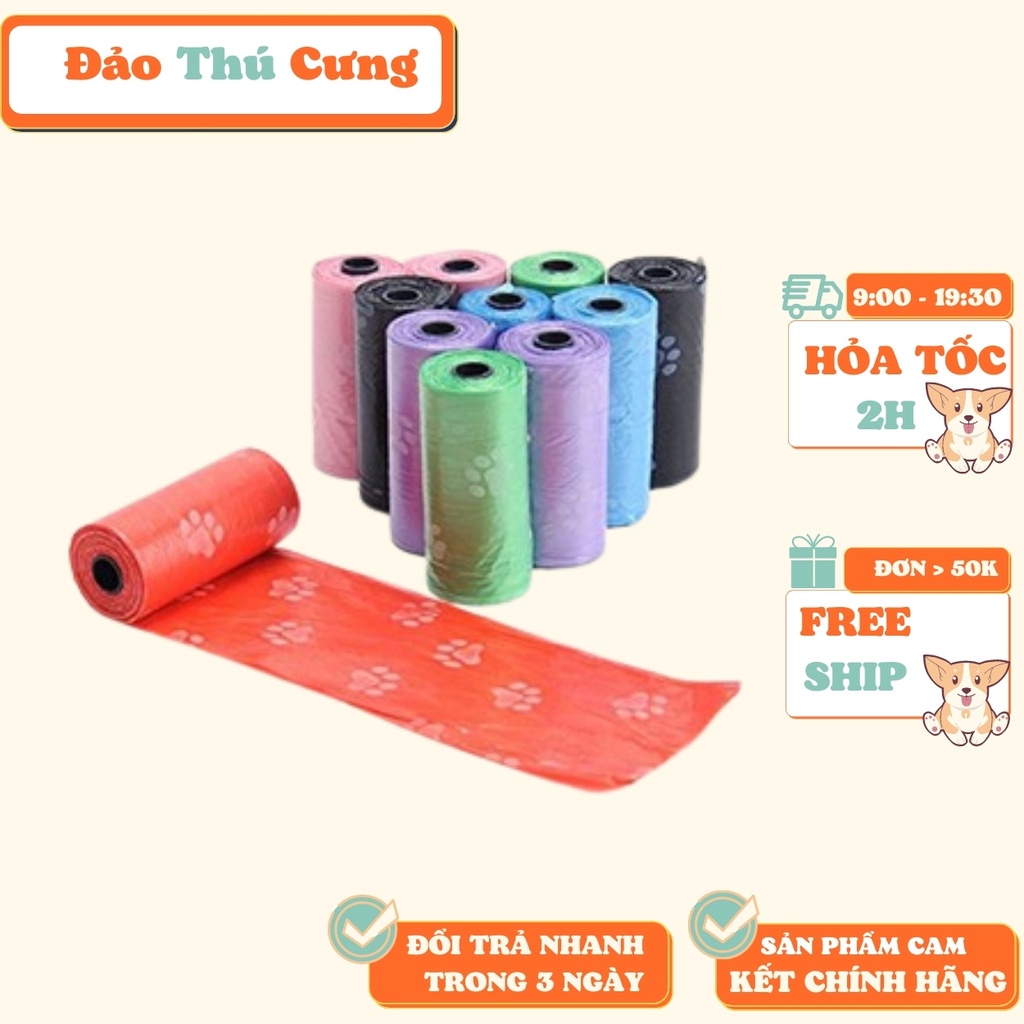 Cuộn Túi Đựng Phân Chó Mèo (15 túi/cuộn)