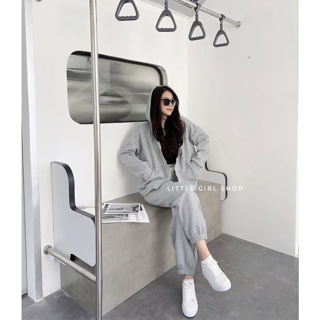 Bộ nỉ nữ ô vuông mã 2574