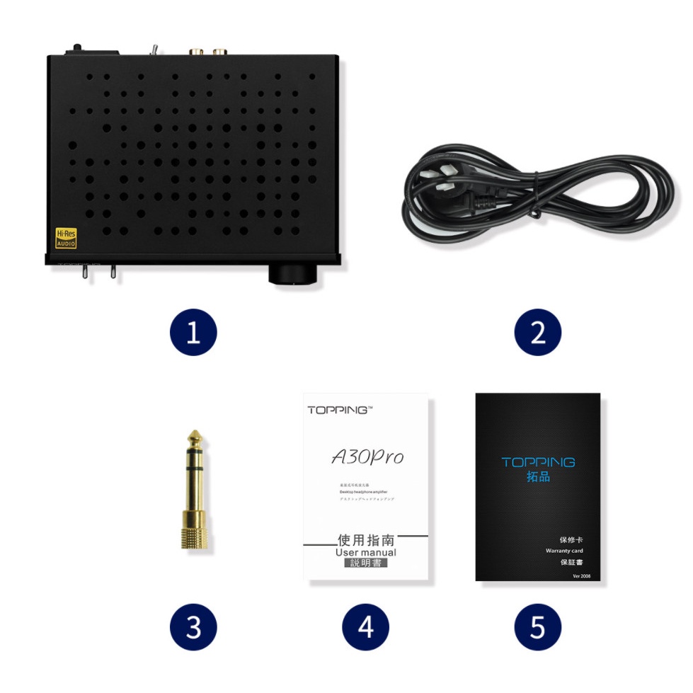 Thiết bị âm thanh Dac/amp Topping A30 Pro