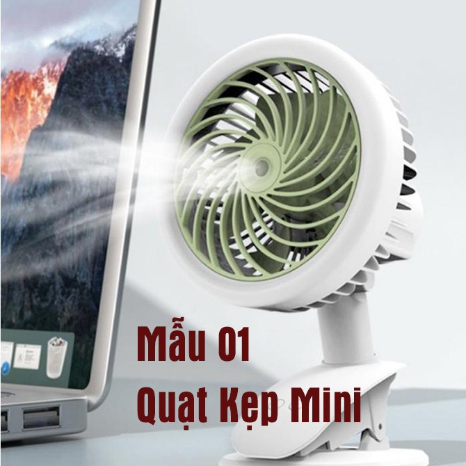 Quạt Mini Phun Sương Giảm Nhiệt Cực Mát [Bảo Hành 12 Tháng]