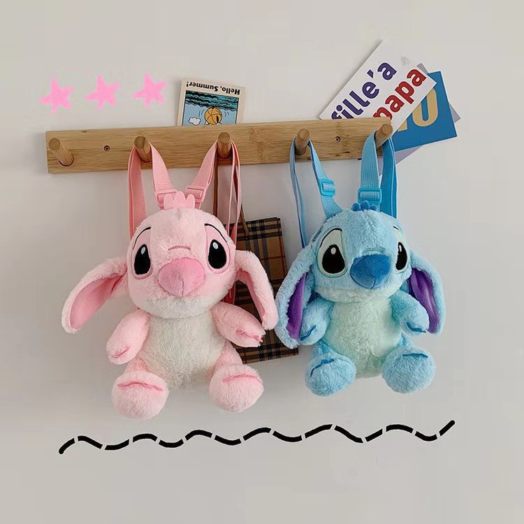 Ba Lô Nhồi Bông Hình Stitch Dễ Thương Dành Cho Các Bé Mẫu Giáo
