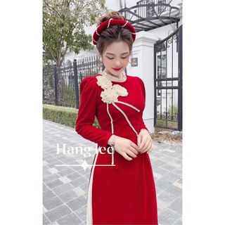 ( SẴN) SET ÁO DÀI ĐỎ TẾT CHO MẸ VÀ BÉ