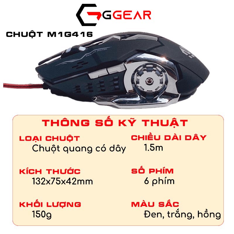 Bộ bàn phím cơ chuột tai nghe gaming có dây Ggear CBG1 bàn phím cơ 87 phím chuột máy tính Macro headphone siêu bền led