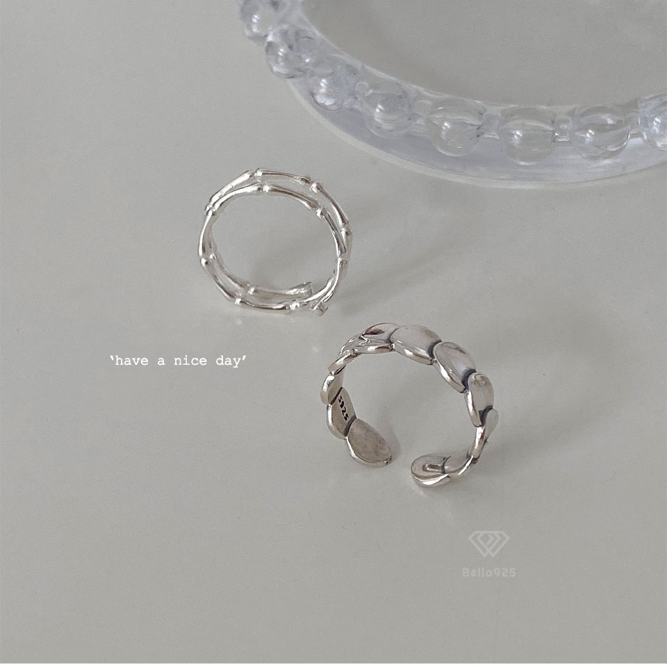 Nhẫn nữ Bella 925 nhẫn bạc cá tính