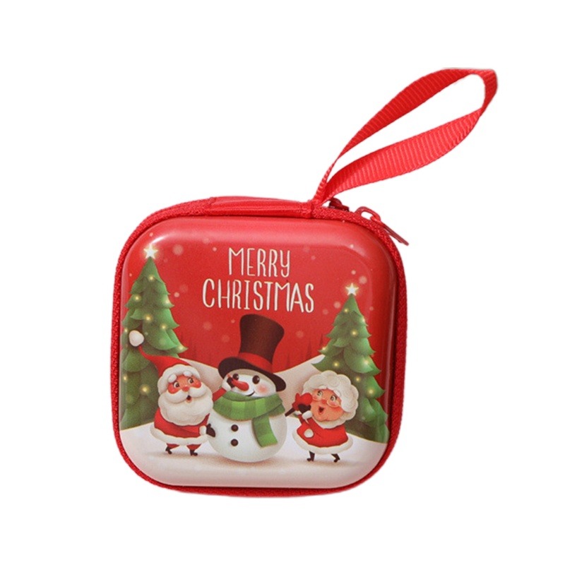 Ví Đựng Tiền Xu Bằng Thiếc In Họa Tiết Hoạt Hình Giáng Sinh Sáng Tạo