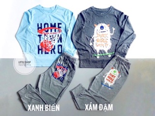 Bộ bé trai tay dài Place size đại (25-45kg)