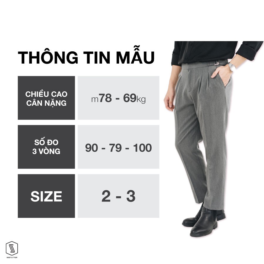 Quần âu nam SSSTUTTER có đai quần thông minh điều chỉnh co giãn dáng xuông Shift pants