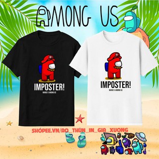 Áo among us, áo thun among us, áo thun game thủ 2021, vải cotton tốt mịn mát, áo thun nam nữ, có size trẻ em -> big size