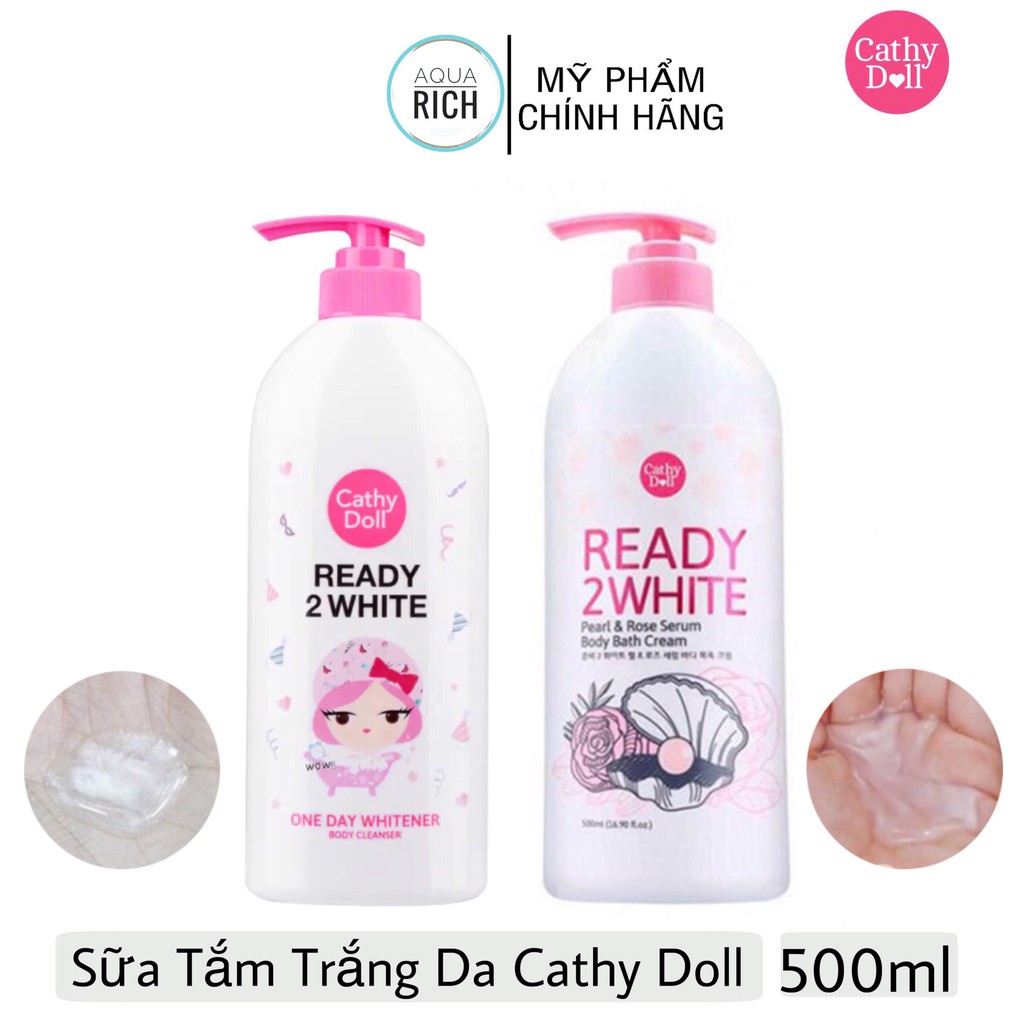 Sữa Tắm Trắng Da Cathy Doll Ready 2 White Ngọc Trai; Cô Gái - 500ml