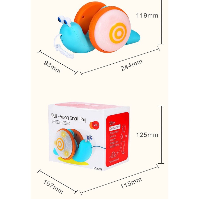 Đồ chơi ốc sên dắt bộ phát sáng có nhạc đèn ( giao ngẫu nhiên )