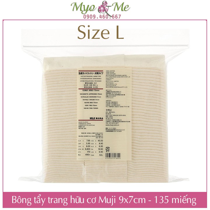 Bông tẩy trang hữu cơ Muji